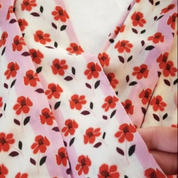 Perfect for Summer-Double Deep V Floral Mini Dress - Picture 6 of 6